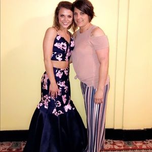 2 piece prom dress  size 2